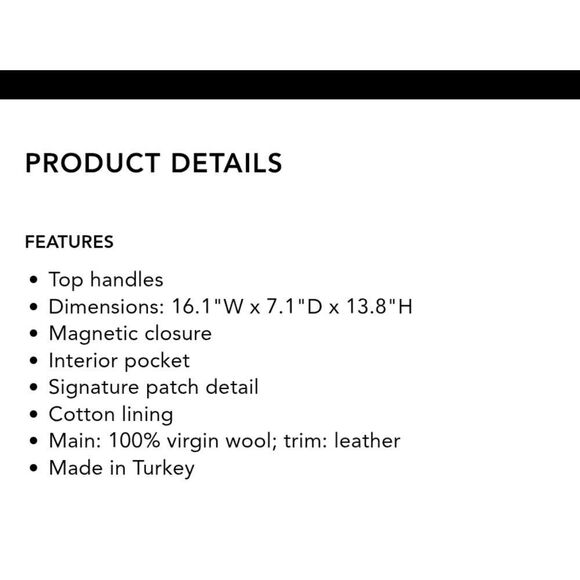 NWT Sandro Tartan Kasbah Wool Tote Blue And Green Large With Handles - Picture 15 of 16